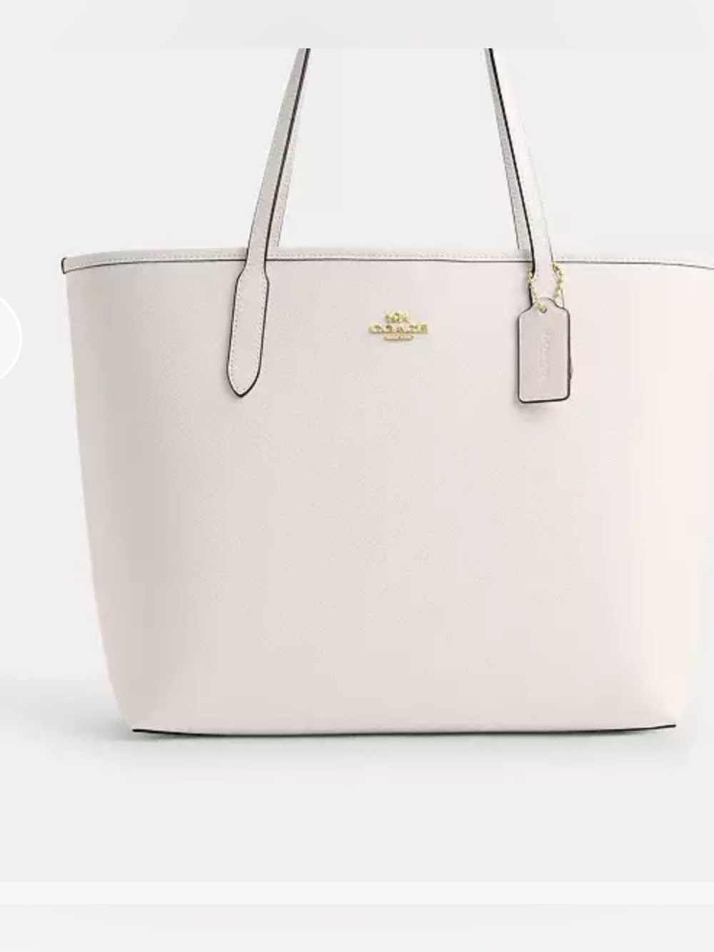 Coach city Leather Tote chalk white with Gold Hardware